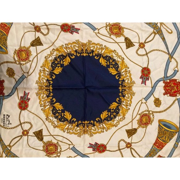 Authentic RARE! Rolex Geneve Swiss Vintage 90cm Silk Scarf - Picture 5 of 10